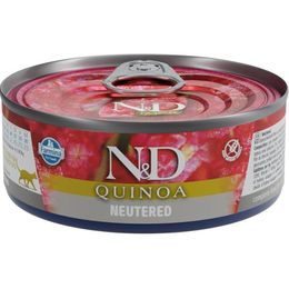 N&D QUINOA Cat konzerva Pork Neutered 80 g
