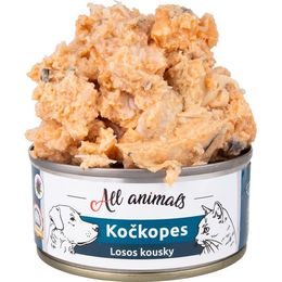 All Animals Kočkopes konzerva losos kousky 90g