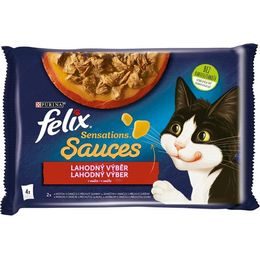 Felix Cat kapsička Sensations Sauce Surprice Multipack krůta 4x85 g