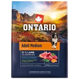 Ontario Krmivo Adult Medium Lamb & Brown Rice 2,25kg