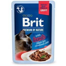 Brit Premium Cat Delicate Fillets in Gravy with Lamb for Sterilised 85 g NEW