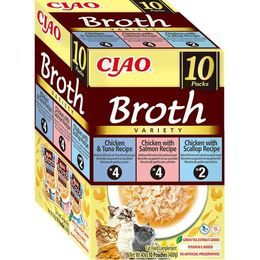 Inaba Ciao Broth kuře a ryba, hřebenatka multipack 10x40 g