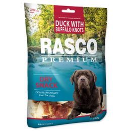 Rasco Premium Pochoutka buvolí kůže s kachním, uzly 5cm 230g