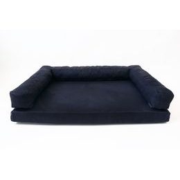 Aminela pelíšek s okrajem 80x60cm Half and Half černá/šedá