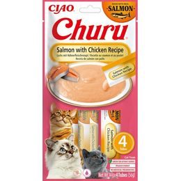 Inaba Churu Cat snack losos & kuře 4x14g