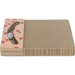 Trixie Škrabací karton VALENTINE s míčky a catnipem meruňková LIMITOVANÁ NABÍDKA