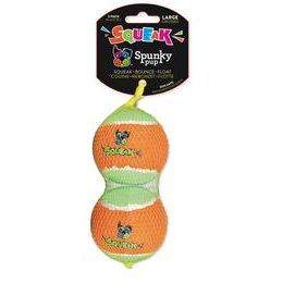 Spunky Pup Pískací tenisový míček 2ks 7,5cm