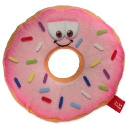 Dog fantasy Hračka donut s obličejem růžový 12cm
