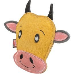 Trixie Cow hlava krávy 17 cm hračka pro psy 100% pravá kůže žlutá