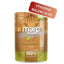Marp Holistic Plus kapsička pro kočky Kuře s krevetami ve vývaru 24x55g