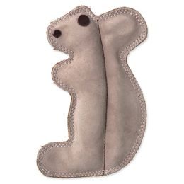 Dog fantasy Hračka Dura-fused veverka pískací, kůže a juta 20cm