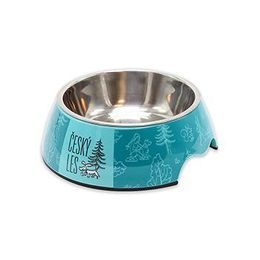 Akinu ČESKÝ LES Melaminová miska s nerez vložkou nebeská modrá M 800 ml