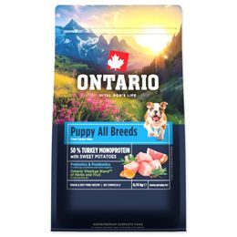 Ontario Krmivo Puppy & Junior All Breeds Monoprotein Turkey & Sweet Potatoes 0,75kg