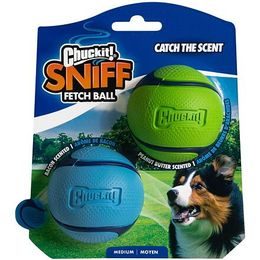 Chuckit! Sniff Ball Míčky s vůní slaniny a arašídového másla 6,5 cm – 2 na kartě