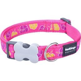 Red Dingo Obojek 15 mm x 24-36 cm Hibiscus Hot Pink