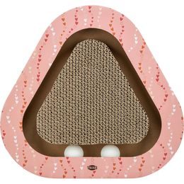 Trixie Škrabací karton VALENTINE triangl s míčky a catnipem losos LIMITOVANÁ NABÍDKA