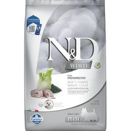 N&D WHITE Dog GF Sea Bass Spirulina & Fennel Adult Mini 5 kg