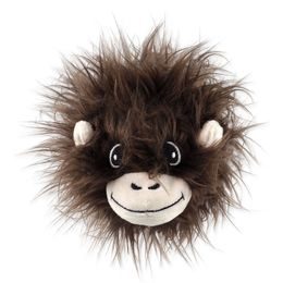 Dog fantasy Hračka Jungle hlava opičí pískací tm. hnědá 12cm