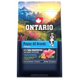 Ontario Krmivo Puppy & Junior All Breeds Monoprotein Tuna & Sweet Potatoes 0,75kg