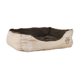 Akinu Pelech nylon & fleece pro psy béžová/hnědá s tlapkou M 75x58 cm