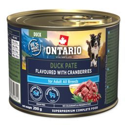 Ontario Konzerva Adult kachní pate s příchutí brusinek 200g