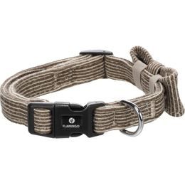 Flamingo Obojek textil Herbert světle hnědý 30-45cm