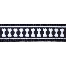 Red Dingo Vodítko přepínací 12 mm x 2 m Bones Rfx Černá