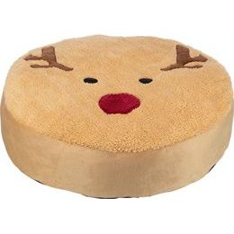 Trixie Xmas Cushion Moose vánoční kulatý polštář sob 60 cm fleece/plyš světlehnědá