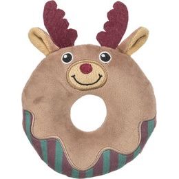 TRIXIE Xmas Moose Donut vánoční plyšový kroužek-los 14 cm