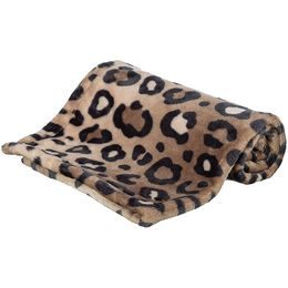 TRIXIE Plyšová deka LEO, 70 x 50 cm, vhodná pro alergiky, leopardí