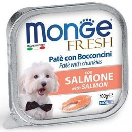 Monge FRESH paštika a kousky s lososem 100 g pro psy