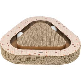 Trixie Škrabací karton VALENTINE triangl s míčky a catnipem meruňková LIMITOVANÁ NAB