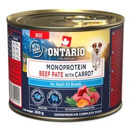 Ontario Konzerva Adult monoprotein hovězí pate s mrkví 200g
