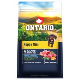Ontario Krmivo Puppy Mini Lamb & Brown Rice 0,75kg