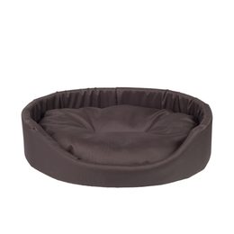 Argi Pelech pro psa oválný s polštářem hnědý 72 x 63 x 16 cm