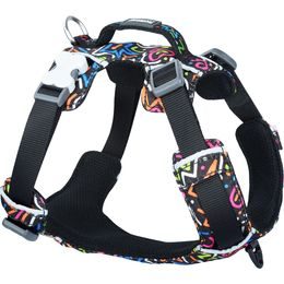 Red Dingo postroj Sport Squiggles Black 20 mm x 47-64 cm