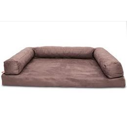 Aminela pelíšek s okrajem 80x60cm Half and Half hnědá/béžová