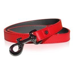 Milk&Pepper Vodítko pro psa kožené matné červené 1,5 x 120 cm
