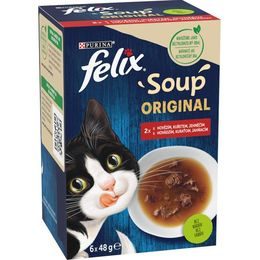 Felix Soup Cat Polévky kuře, jehně, hovězí 6x48 g