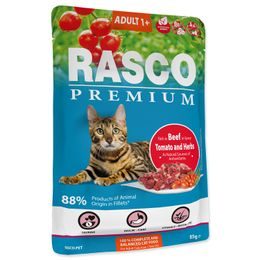 Rasco Premium Kapsička Adult hovězí s rajčaty a bylinkami 85g