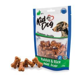 KidDog králičí maso s rýží MINI kostičky 80 g