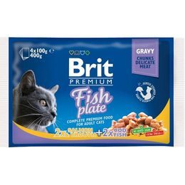Brit Premium Cat kapsička Fish Plate 4x100 g