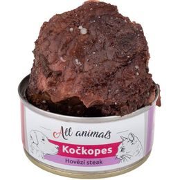 All Animals Kočkopes konzerva hovězí steak 100g