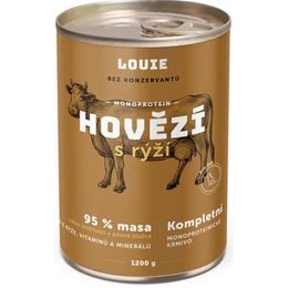 Louie konzerva pro psy hovězí s rýží 1200 g
