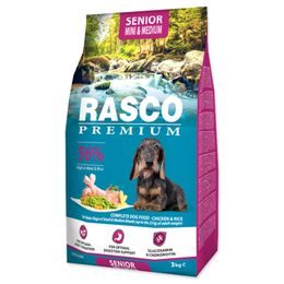 Rasco Premium Krmivo Senior Mini & Medium kuře s rýží 3kg