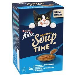 Felix Soup cat Polévky treska, tuňák, platýs 6x48 g