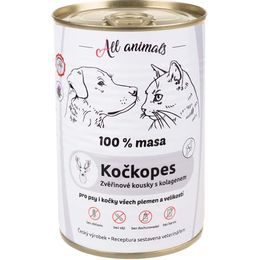 All Animals Kočkopes konzerva zvěřinové kousky s kolagenem 400g