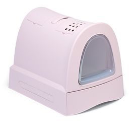 IMAC Krytý kočičí záchod s výsuvnou zásuvkou pro stelivo růžový D 40 x Š 56 x V 42,5 cm
