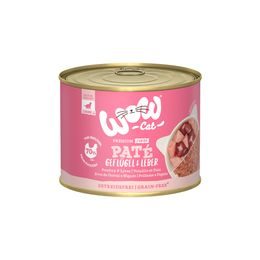 WOW Cat Konzerva Paté Drůbež s játry Kitten/Junior 200g