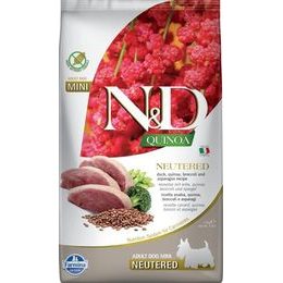 N&D QUINOA Dog GF Duck, Broccoli & Asparagus Neutered Adult Mini 2,5 kg
